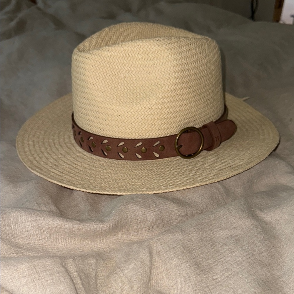 Frye Cream and Brown Women's Hat